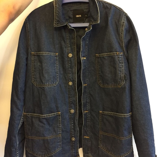 Asos denim jacket (Category: Jeans) located in Singapore. Submitted by lwmer (Listing ID 150599310, Image 1). Description: Denim jacket with inner padding; Great to wear when travelling in cold countries or use in air conditioned environments.