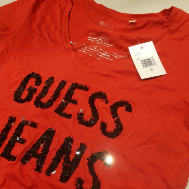 guess sequin t shirt