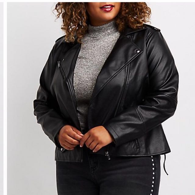 Charlotte russe leather jacket online