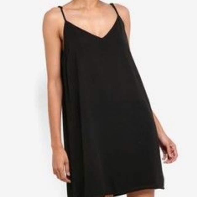 Cotton On Black Slip Dress in XS Women s Fashion Tops Sleeveless on Carousell