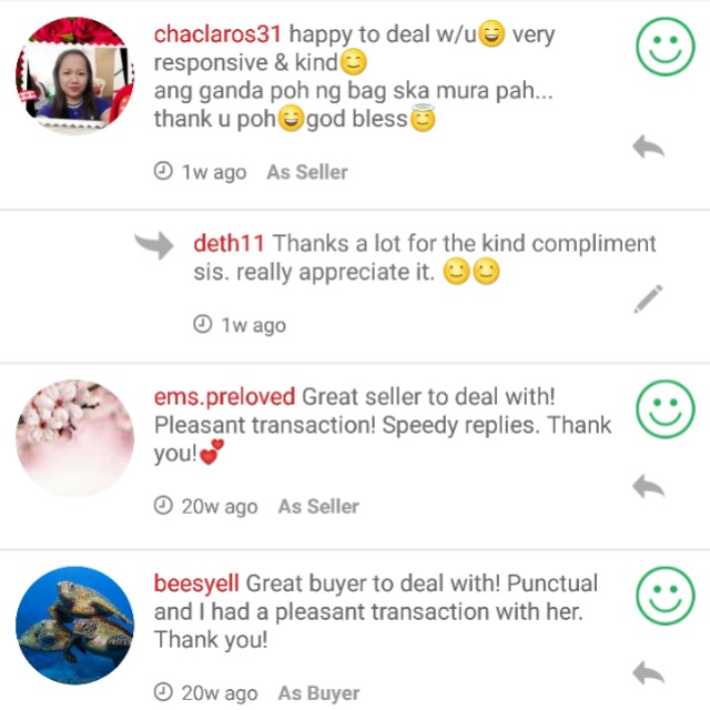 Customers feed back 😊 (Category: Community) located in Manila. Submitted by badeth11 (Listing ID 127268979, Image 2). Description: Thank you po ☺.