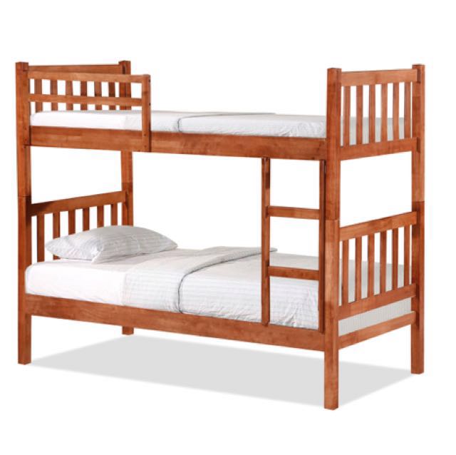 Free Mattress Solid Wooden Bunk Bed Set Home Furniture Photo