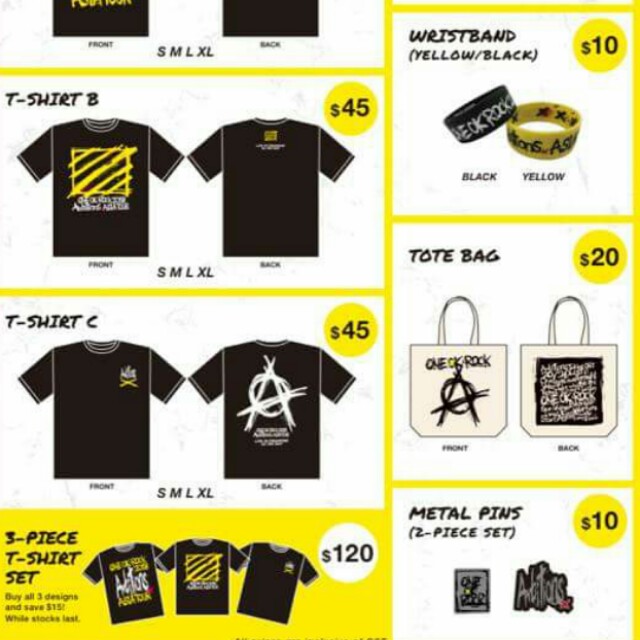 Instock One Ok Rock Concert Merchandise Entertainment J Pop On Carousell