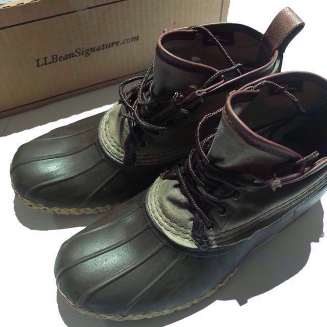 L L Bean Llbean 獵鴨靴5孔防水美製美國製7m 25公分 他的時尚 鞋子在旋轉拍賣