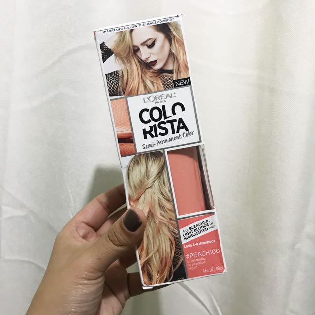 L Oreal Colorista Semi Permanent Hair Color Peach100 On Carousell