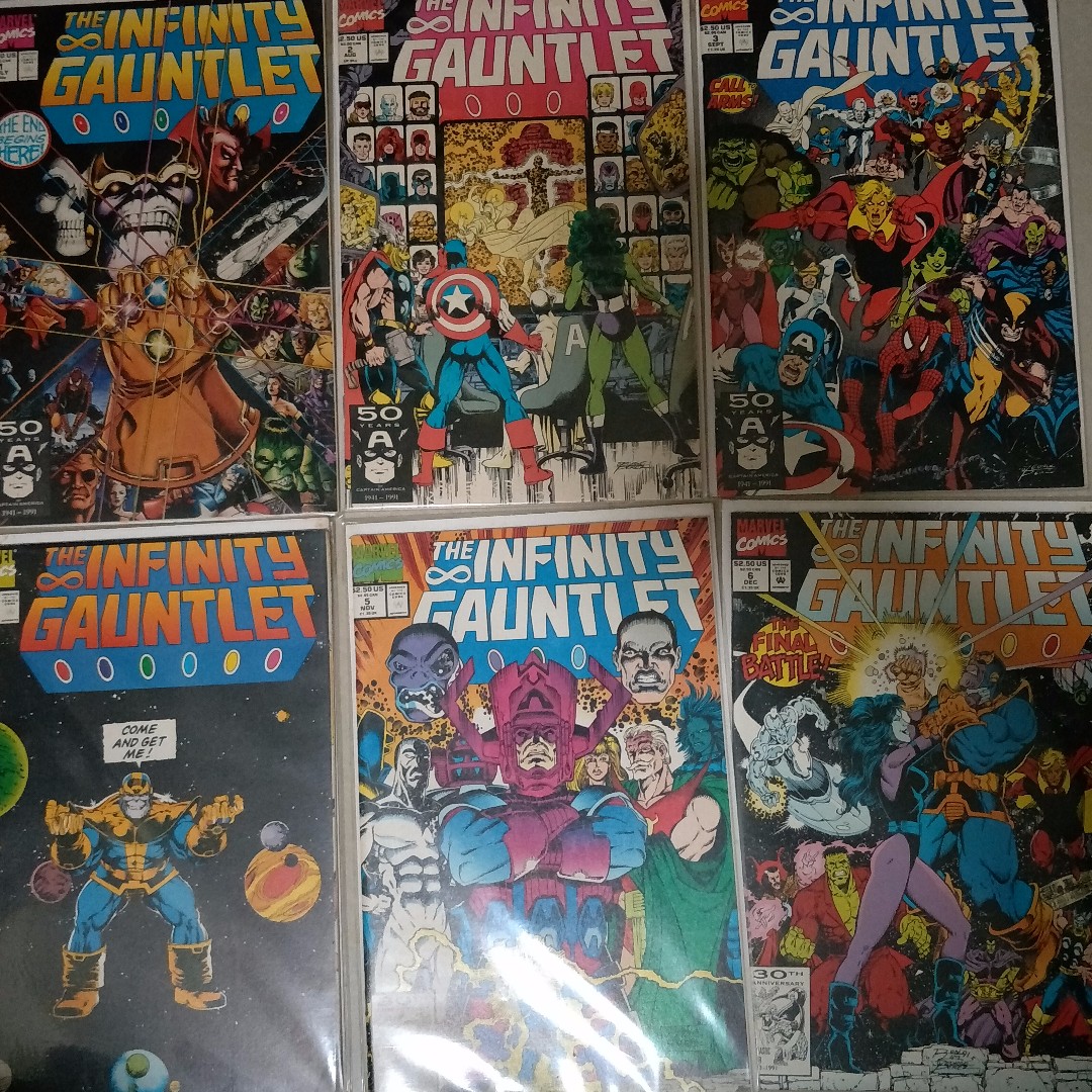 Marvel Comics The Infinity Gauntlet 1 - 6 ( Thanos , Avengers ,Thor ...