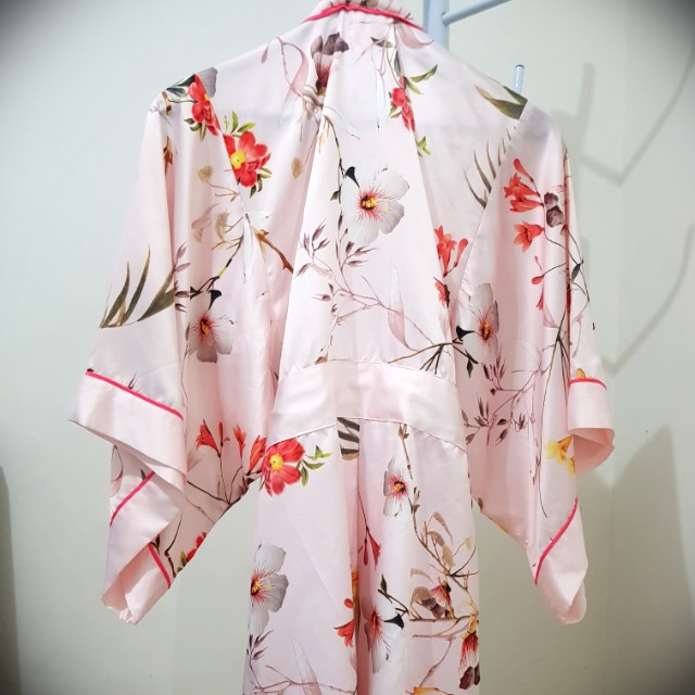 Ted Baker Pink Satin Dressing Gown 