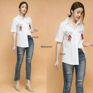 Kemeja #1529 - Rudolph deer Shirt