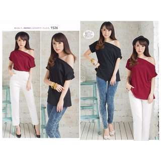 Blouse #1526 - Aiko one shoulder top
