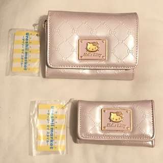 Hello Kitty (Ureshii Market series) wallet & key pouch 銀包 & 鎖匙包