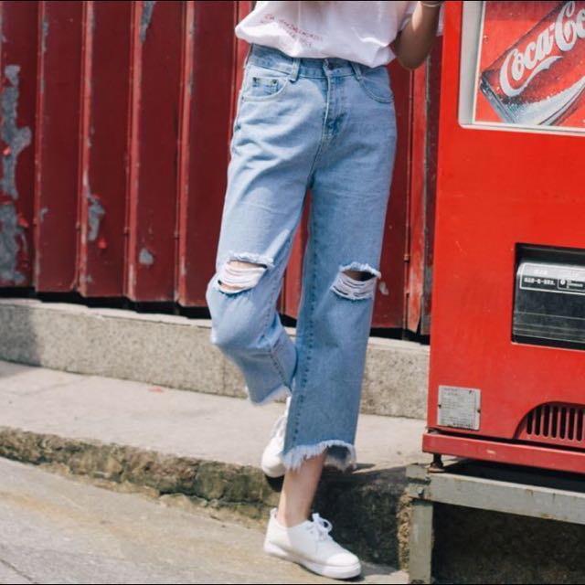 Ripped mom jeans sale clearance