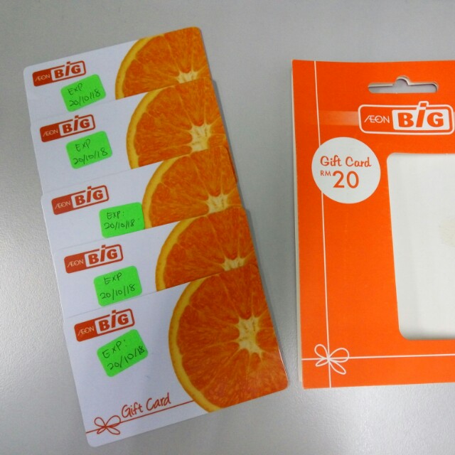 Aeon Big Gift Card Rm 100 Tickets Vouchers Gift Cards Vouchers On Carousell