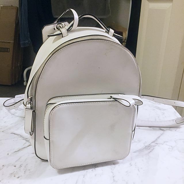 Charles Keith Backpack White Mini Women S Fashion Bags Wallets On Carousell