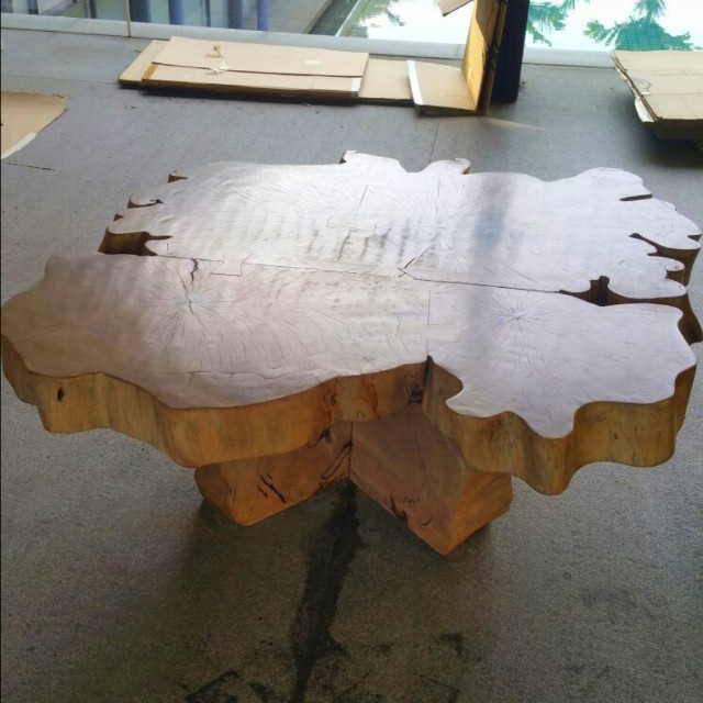 Natural Wood Coffee Table Tree Trunk Furniture Tables Chairs