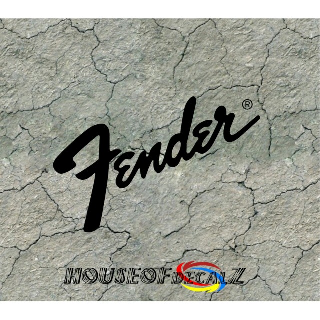Custom Fender Guitar Logo Diecut Vinyl Decal No Background Music Media Music Accessories On Carousell