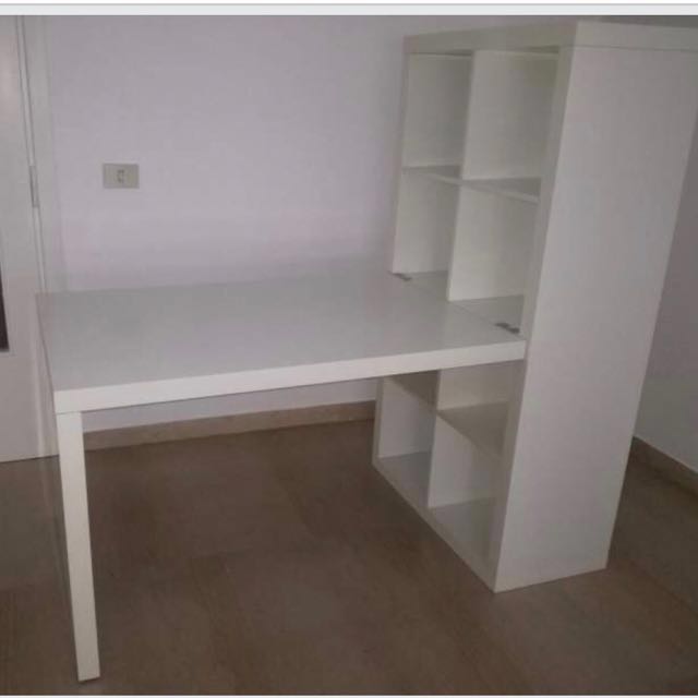 Ikea Table Combination With Shelf Kallax Furniture Tables Chairs On Carousell