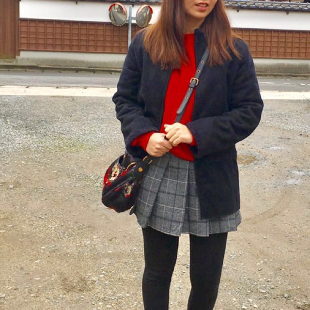 Japanese Style Plaid Skirt (Category: Skirts) located in Quezon City. Submitted by chicpreppy (Listing ID 150726849, Image 2). Description: Used once in my trip in Japan Garterized Fits S-M frames In excellent condition #hello2018.