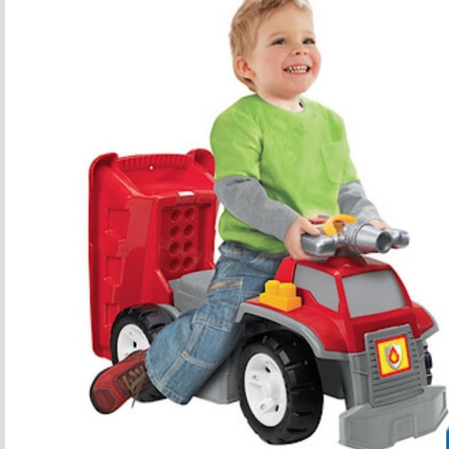 Mega Bloks 3 in 1 Fire Truck RideOn, Hobbies & Toys, Toys & Games on Carousell