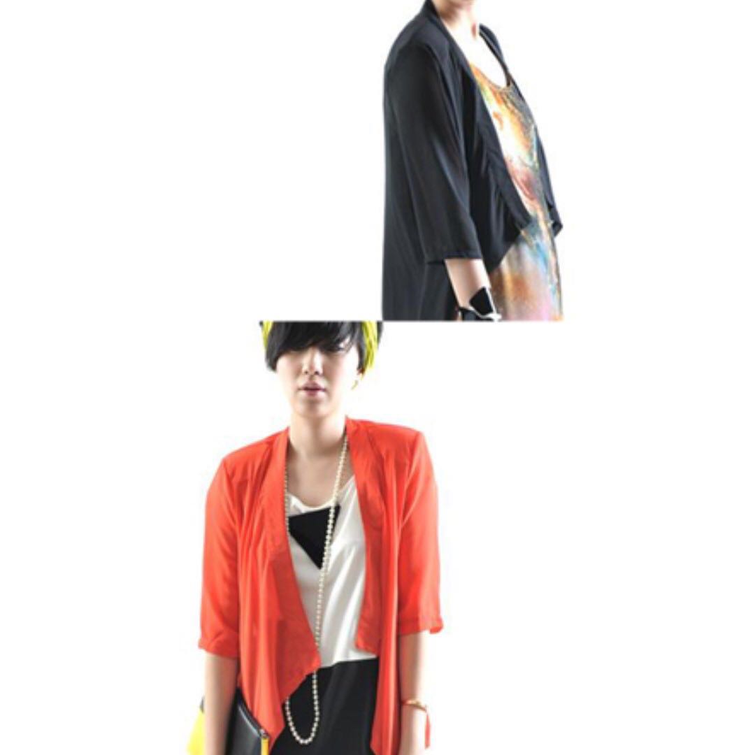 Chiffon black cardigan online
