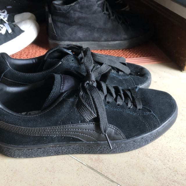 Puma suede triple black outlet