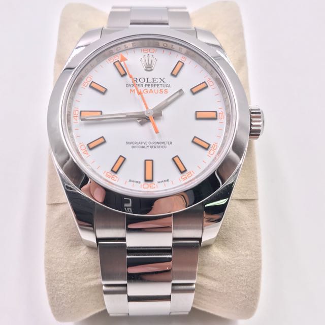 rolex milgauss white dial for sale