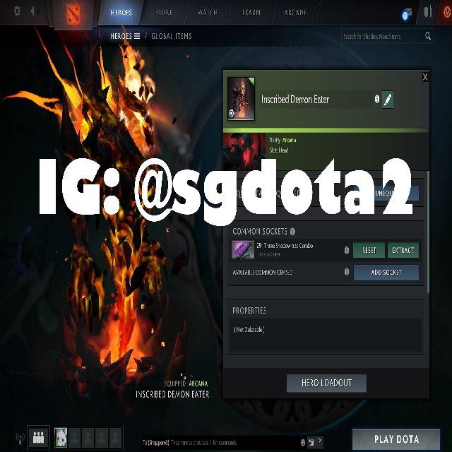 Sf Arcana Shadow Fiend Demon Eater Inscribed Dota2 Toys Games