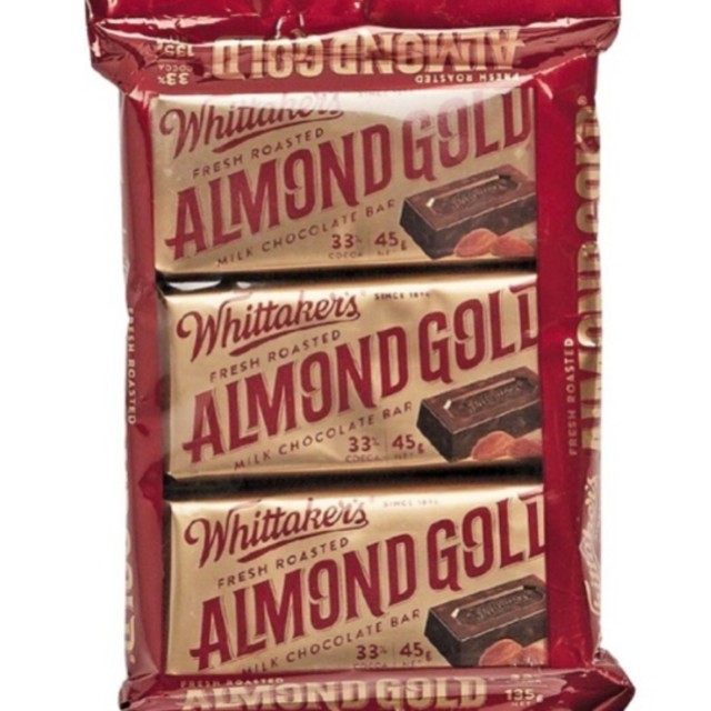 Whittaker's Fresh Roasted Almond Gold Milk Chocolate Bar 