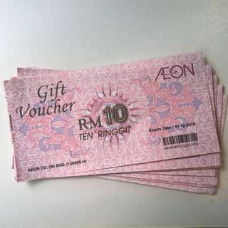 AEON voucher RM10x20pieces