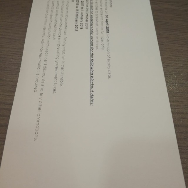 4 Triple Three Voucher Mandarin Hotel, Tickets & Vouchers, Vouchers