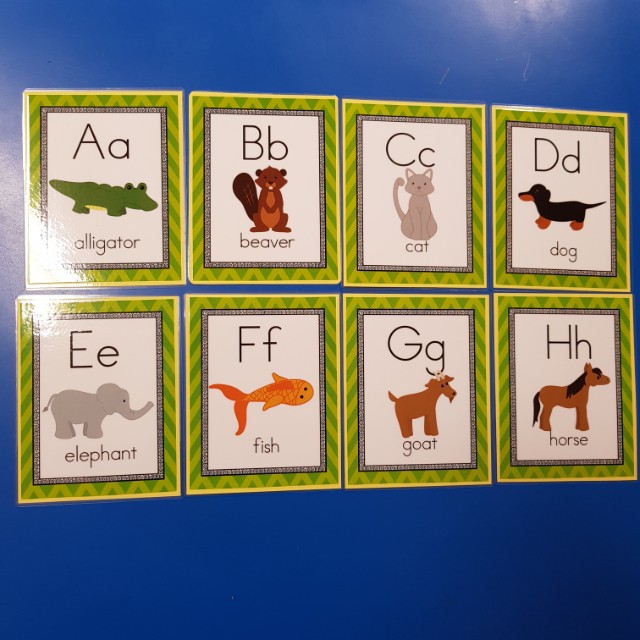 Animal ABC Flashcards, Hobbies & Toys, Toys & Games on Carousell