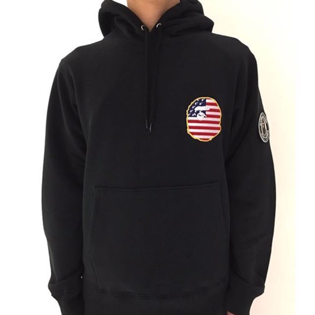 bape patched hoodie