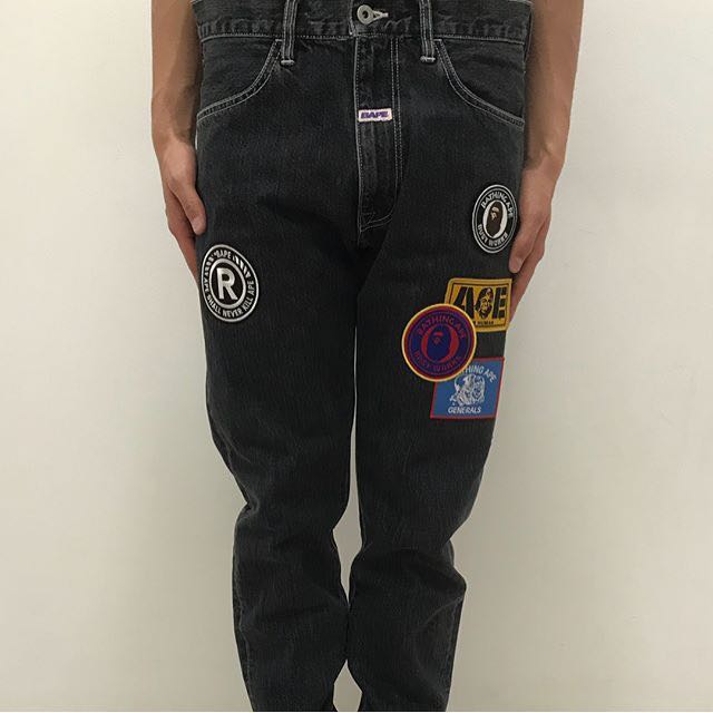 bape patch jeans