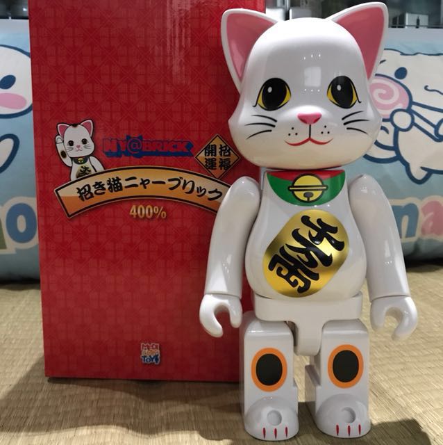 Bearbrick 400 Manekineko Ny Brick Lucky Cat White Toys Games