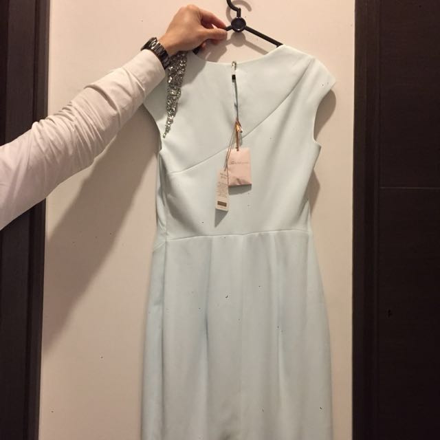 Bnwt Ted Baker Light Blue Work Dress Size 2 Uk8 Women S Fashion Clothes Dresses Skirts On Carousell Ivory multi print colour by number tetro fit n flare us short work/office dress size 4 (s). carousell