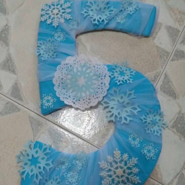 Frozen Elsa Olaf Themed 5 Five Years Old Birthday Decorations
