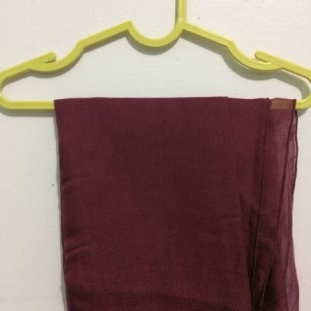 Jilbab Paris Warna Merah Tua Fesyen Wanita Muslim Fashion Di Carousell