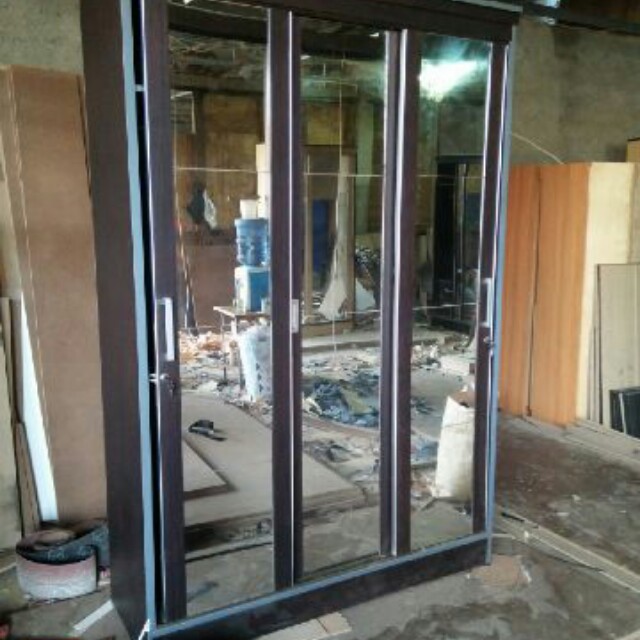 Lemari Aluminium Kaca Cermin | Inspirasi Rumah