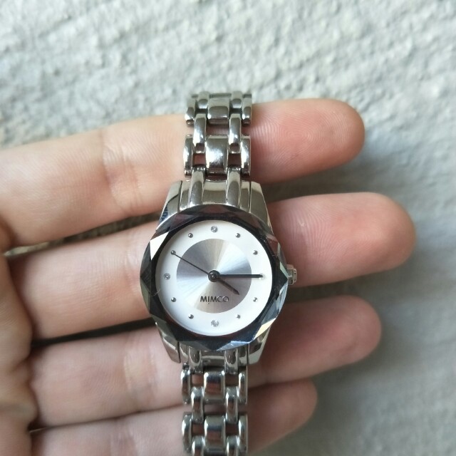 mimco silver watch