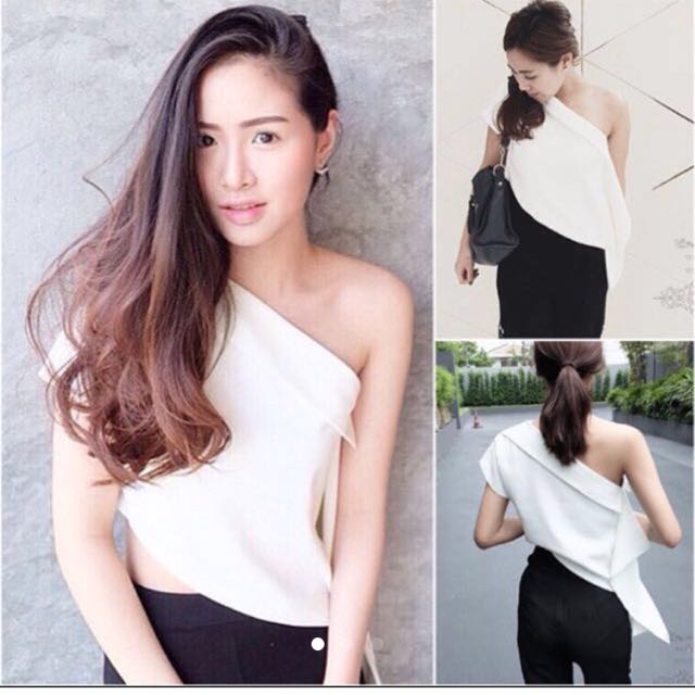One sided hotsell off shoulder blouse