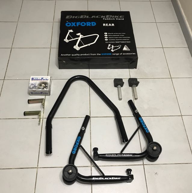 oxford big black bike rear stand