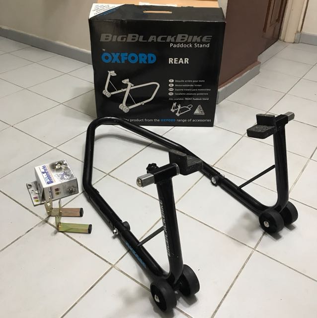 oxford big black bike rear stand
