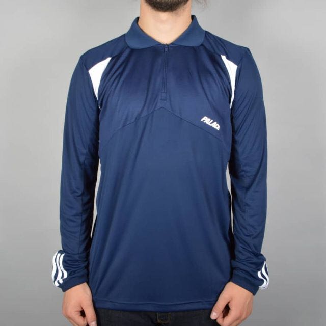 Palace x Adidas Polo Long Sleeve, Men's Fashion, Clothes on Carousell
