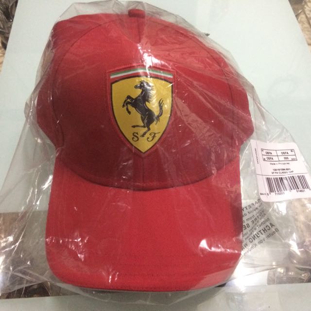 Red Cap Ferrari Original, Men's Fashion 