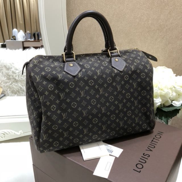 Authentic Louis Vuitton Monogram Mini Lin Speedy 30, Luxury, Bags & Wallets  on Carousell
