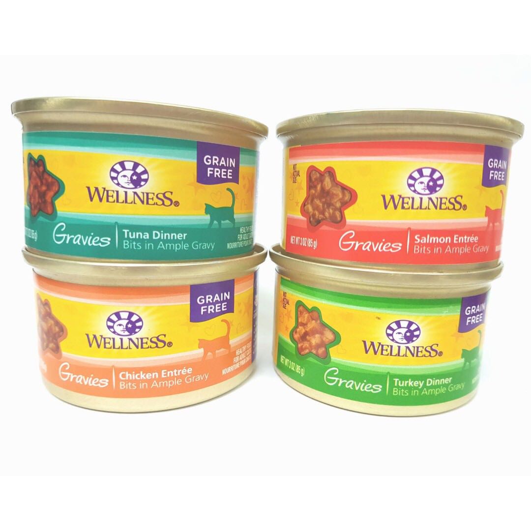 Wellness Gravies Grain Free Cat Food 85g, 24 cans, Pet Supplies, Pet