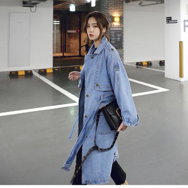 denim trench coat womens