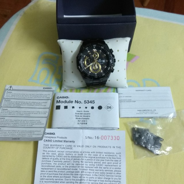 Edifice Stopwatch Men s Chronograph EFR 539BK Men s Fashion