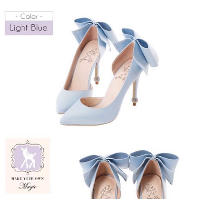 light blue princess heels