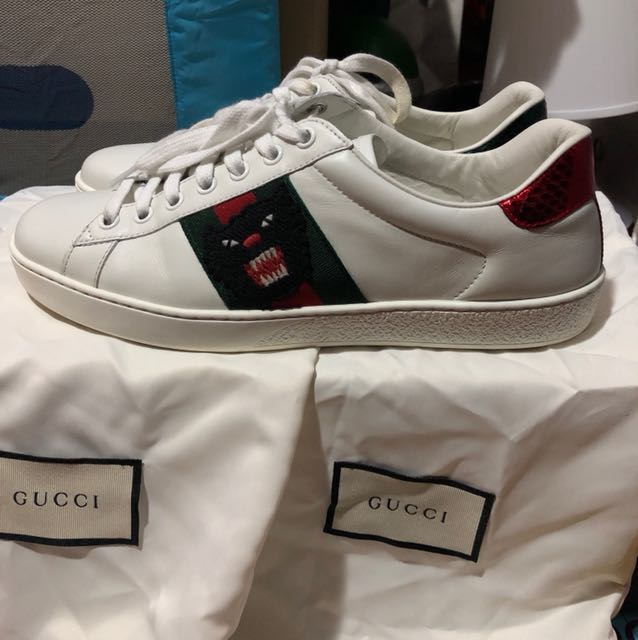 gucci ace panther sneakers