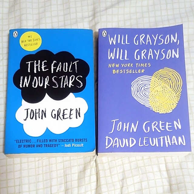 5 Each John Green Books The Fault In Our Stars And Will Grayson Will Grayson Books Stationery Fiction On Carousell